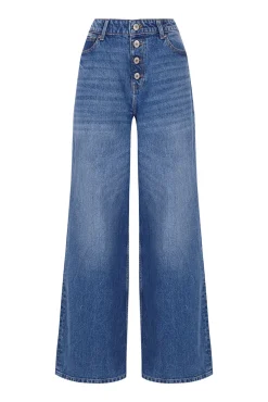 Jeans wide buttons
