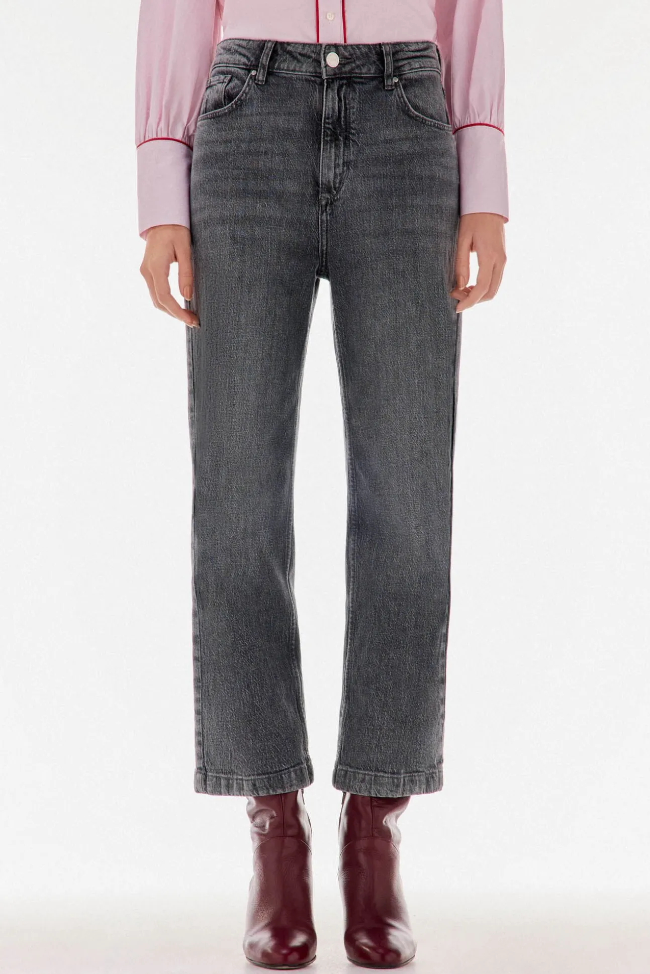 Jeans wide leg cropped