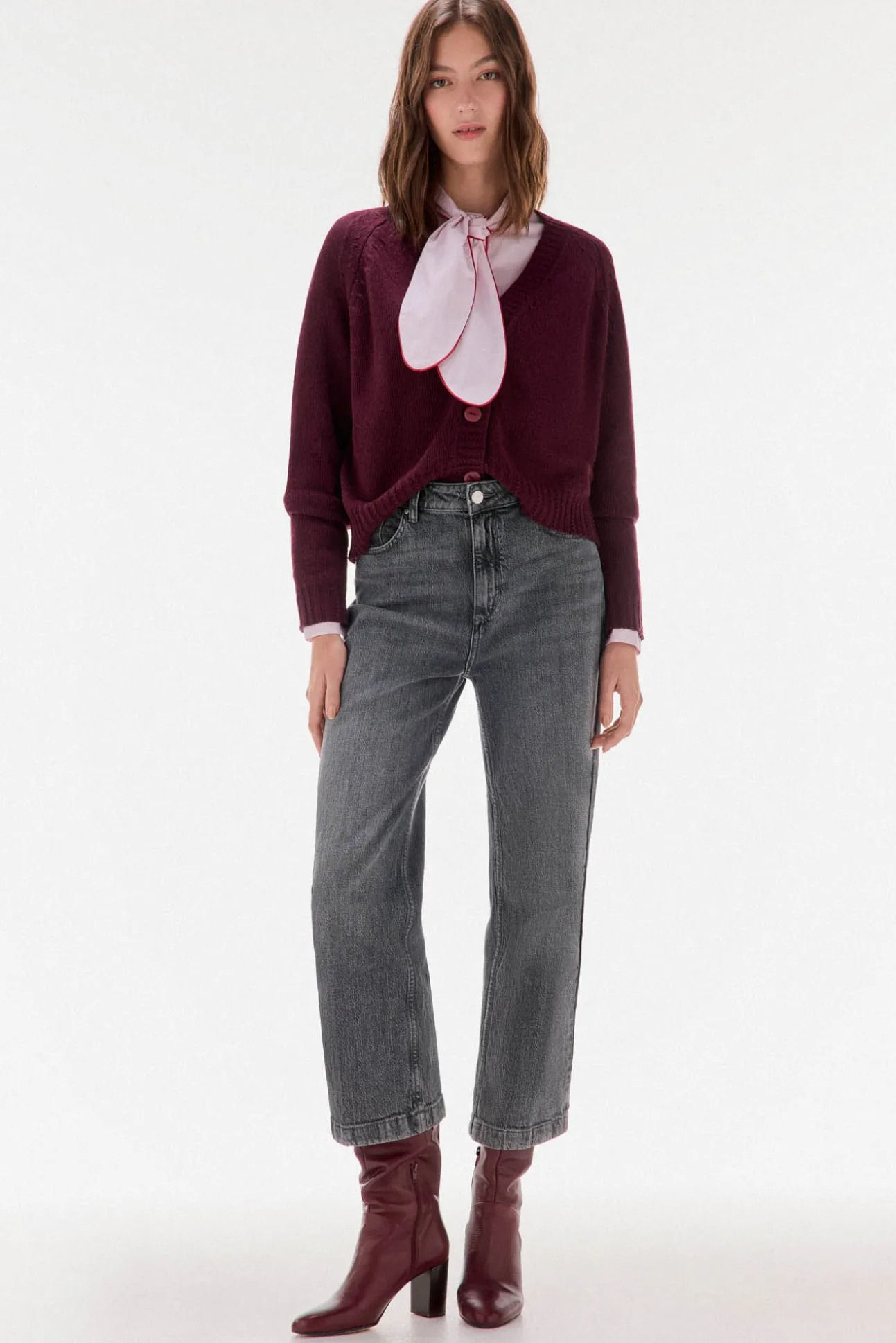 Jeans wide leg cropped