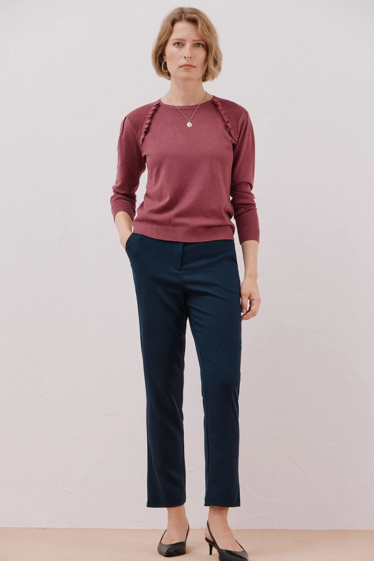 Jersey adorno volantes