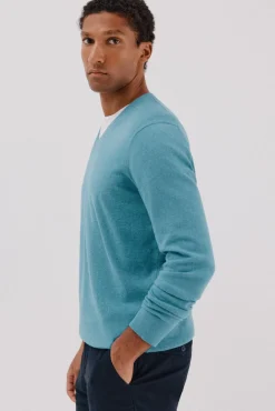 Jersey algodón cashmere cuello pico