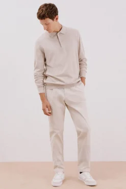 Jersey algodón cashmere cuello polo