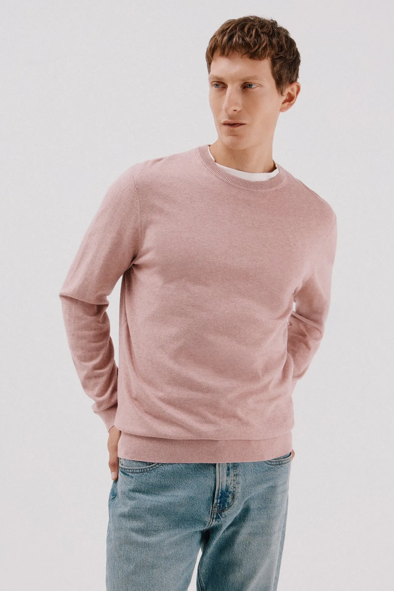 Jersey algodón cashmere cuello caja