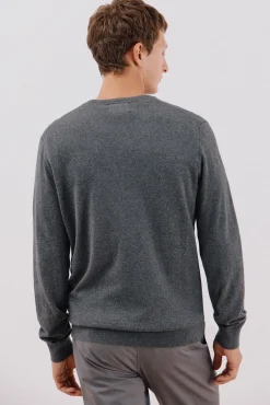 Jersey algodón cashmere cuello pico