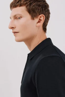 Jersey algodón cashmere cuello polo