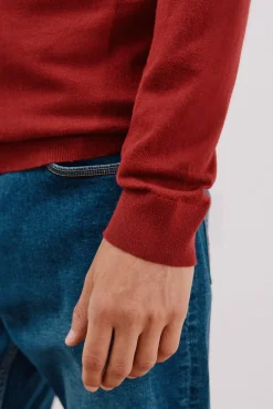 Jersey algodón cashmere cuello pico