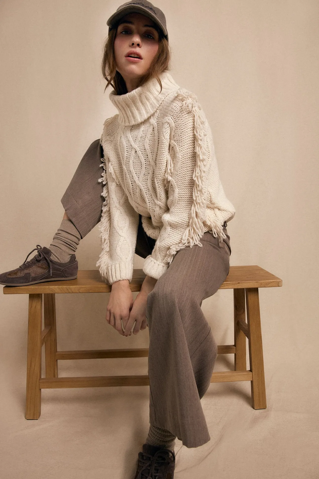 Jersey aranes y flecos