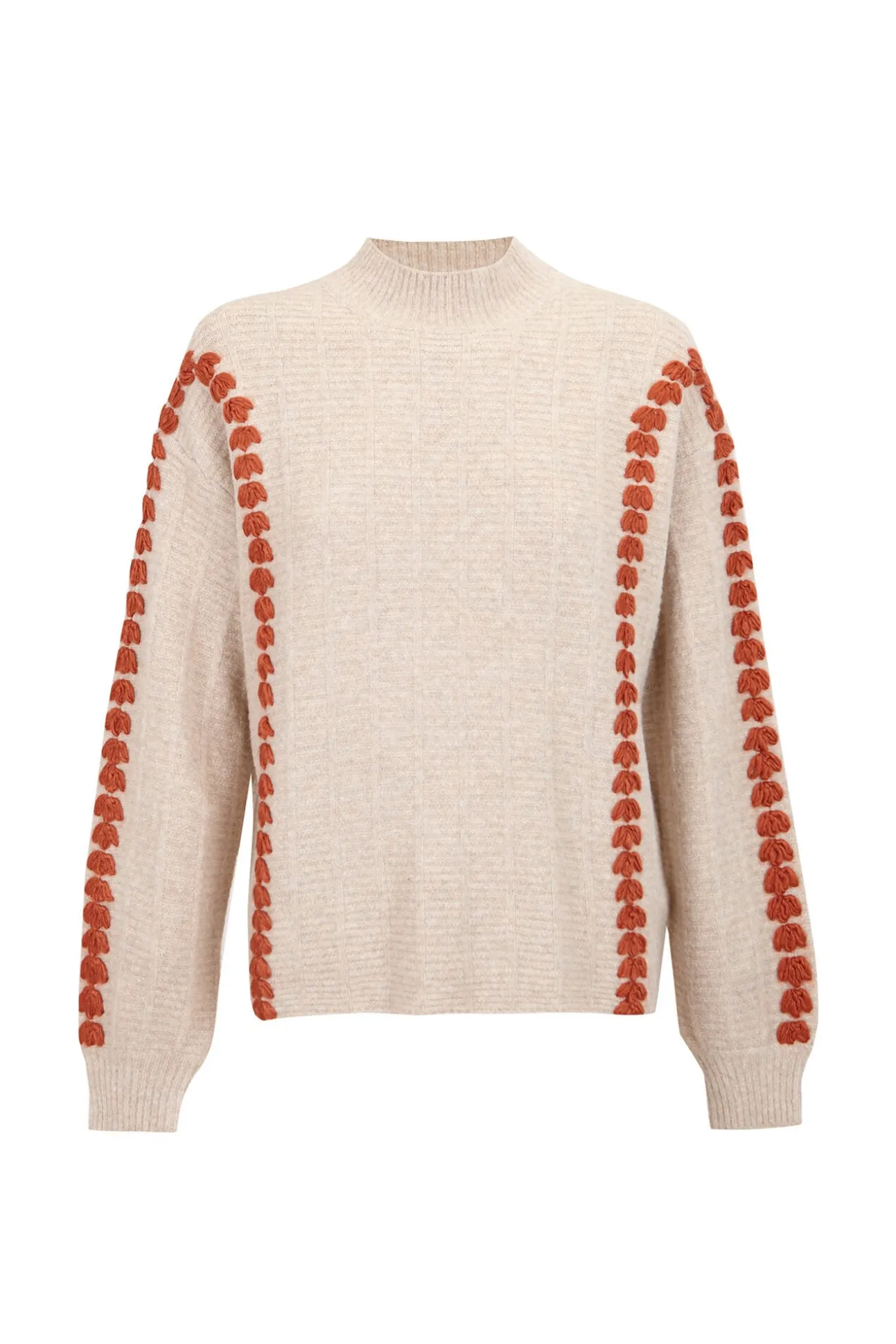 Jersey bordado contraste