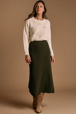 Jersey bordados Lurex crudo