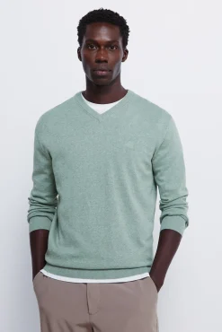 Jersey básico cuello pico