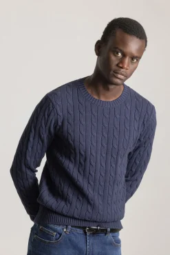 Jersey cable knit algodón