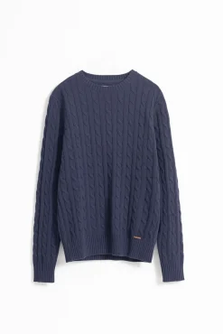 Jersey cable knit algodón