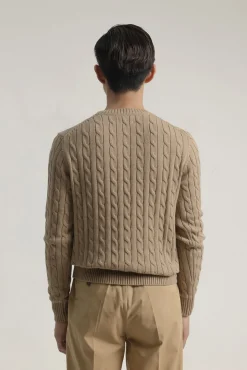 Jersey cable knit algodón