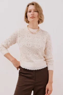 Jersey calado combinado