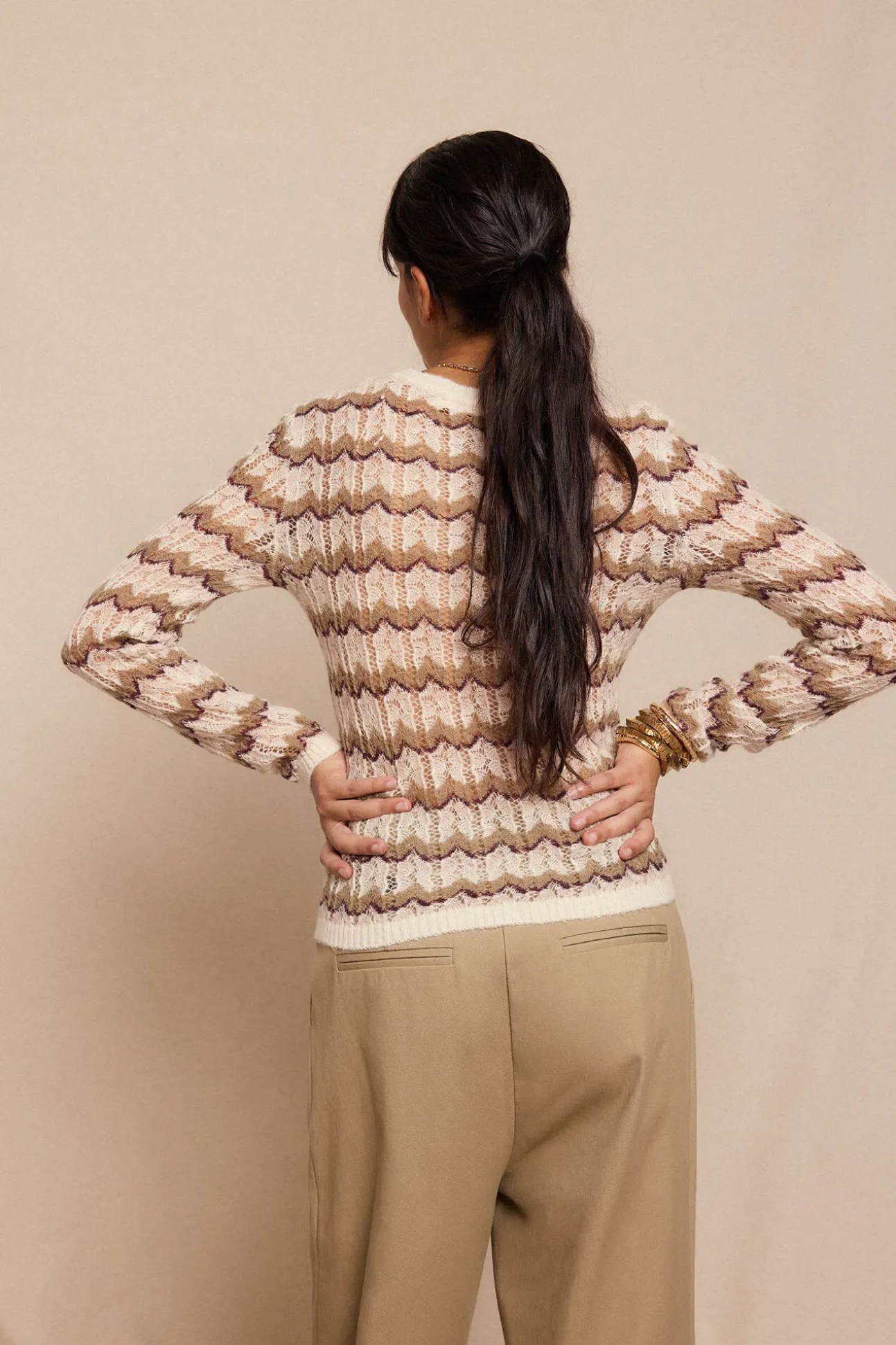 Jersey calado multicolor