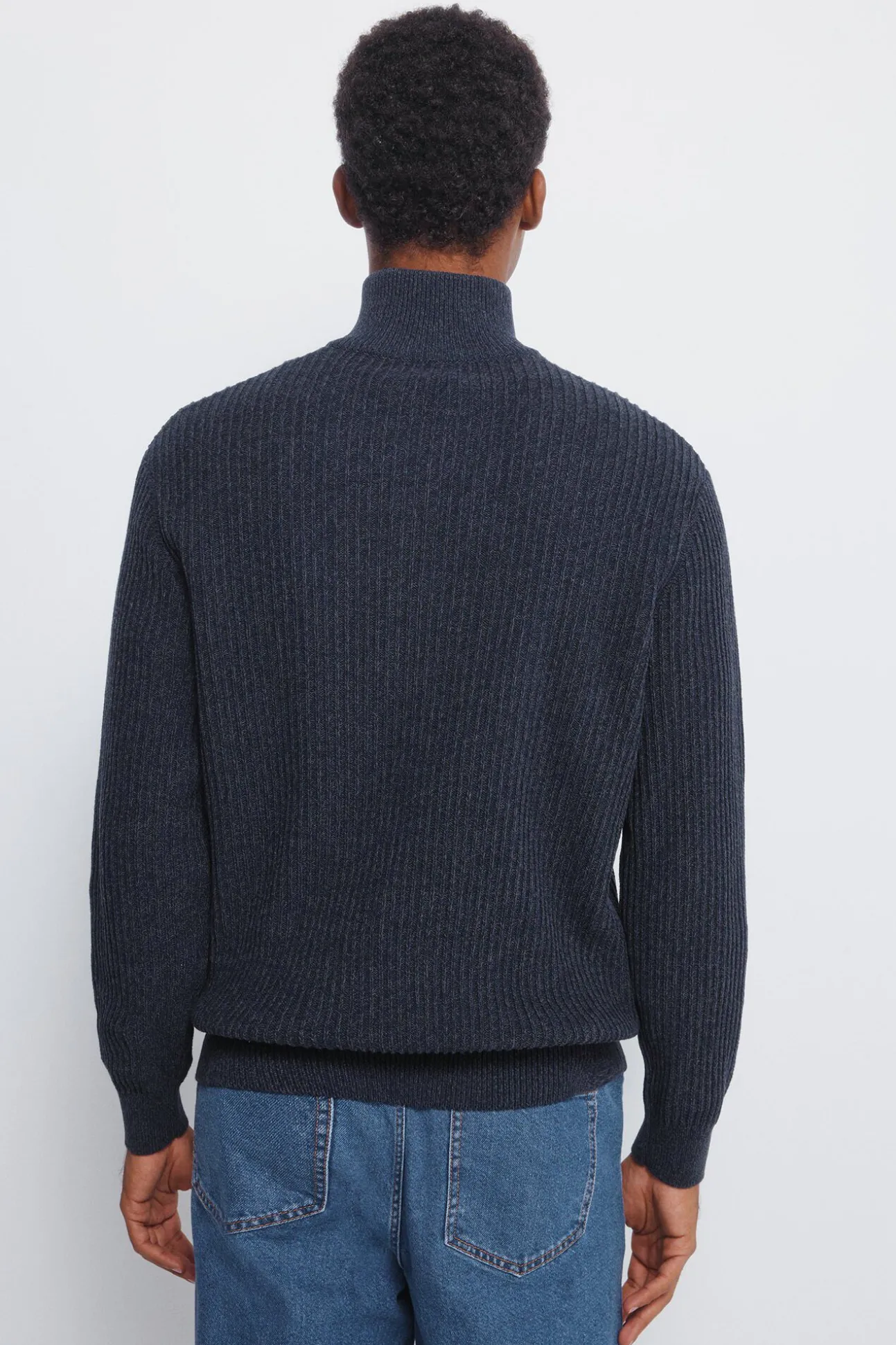 Jersey canalé cremallera