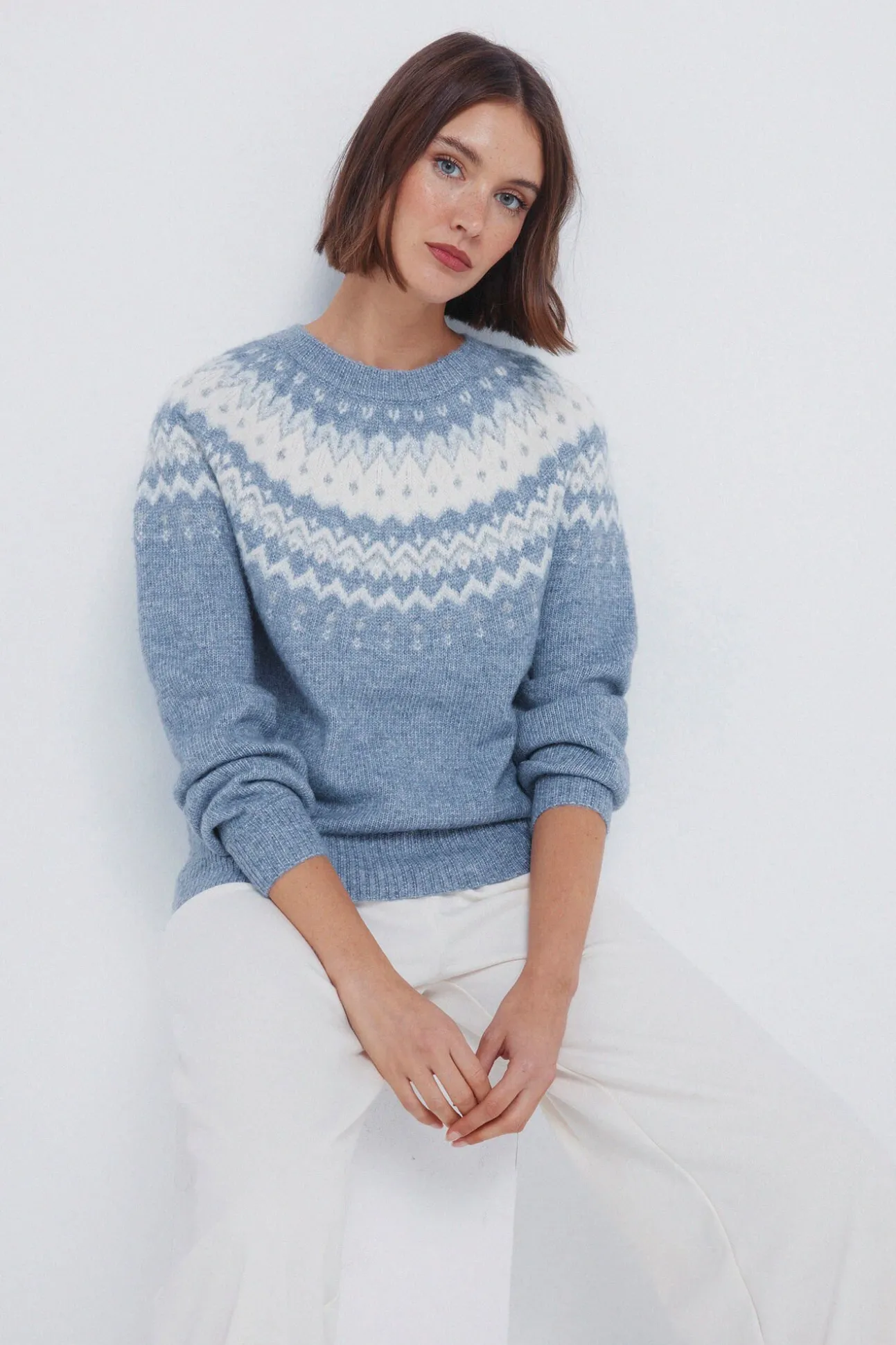 Jersey cenefa jacquard