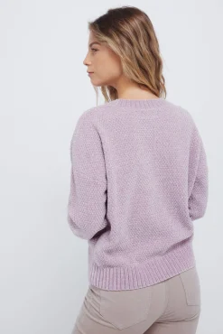 Jersey chenilla cable knit
