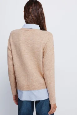 Jersey combinado camisero