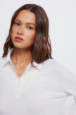 Jersey combinado camisero