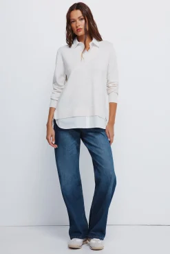 Jersey combinado camisero