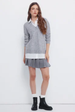 Jersey combinado camisero