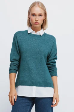 Jersey combinado camisero