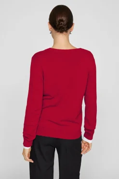 Jersey con cuello redondo de viscosa