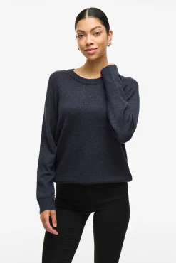 Jersey con cuello redondo de viscosa