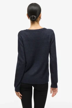 Jersey con cuello redondo de viscosa