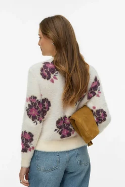 Jersey con estampado en relieve de manga larga