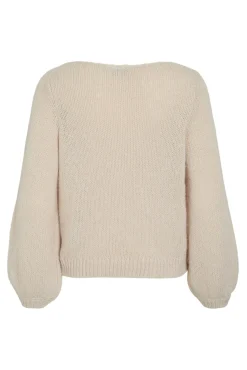 Jersey con flores de punto con lana