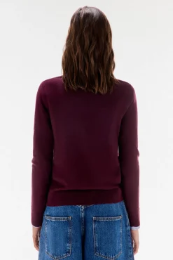 Jersey con fular 100% lana