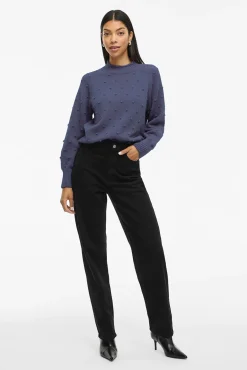 Jersey con perlas de punto