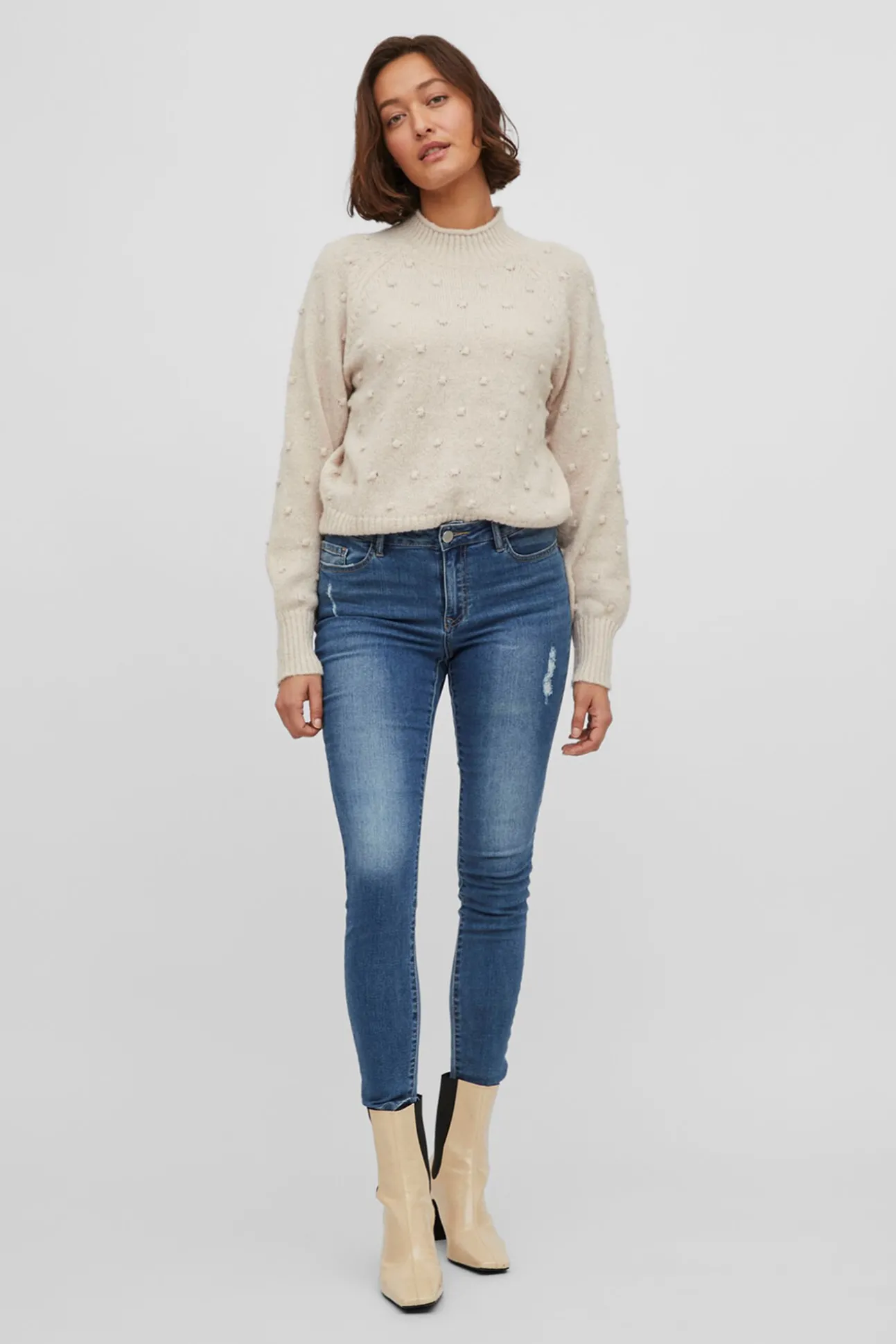 Jersey con perlas de punto