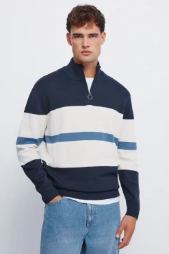 Jersey cremallera bloque color