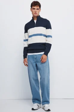 Jersey cremallera bloque color