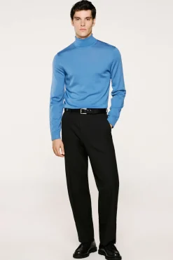 Jersey cuello alto 100% lana merino