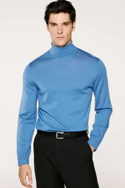 Jersey cuello alto 100% lana merino