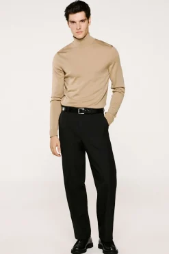 Jersey cuello alto 100% lana merino