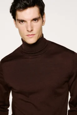 Jersey cuello alto 100% lana merino