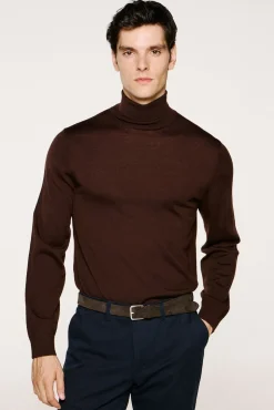 Jersey cuello alto 100% lana merino