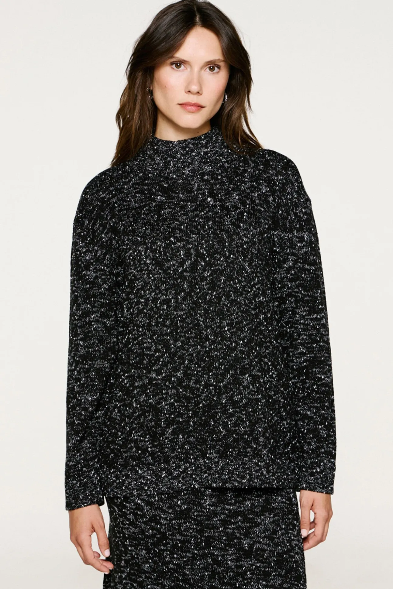 Jersey cuello alto algodón orgánico