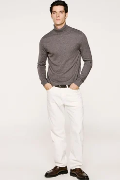 Jersey cuello alto algodón orgánico