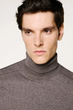 Jersey cuello alto algodón orgánico