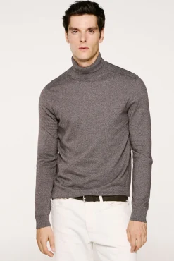 Jersey cuello alto algodón orgánico