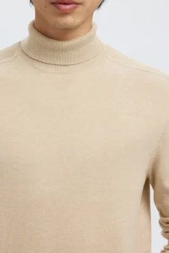 Jersey cuello alto algodón orgánico