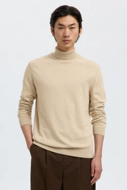 Jersey cuello alto algodón orgánico