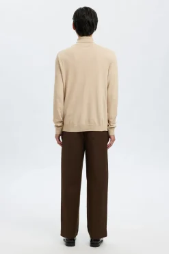 Jersey cuello alto algodón orgánico