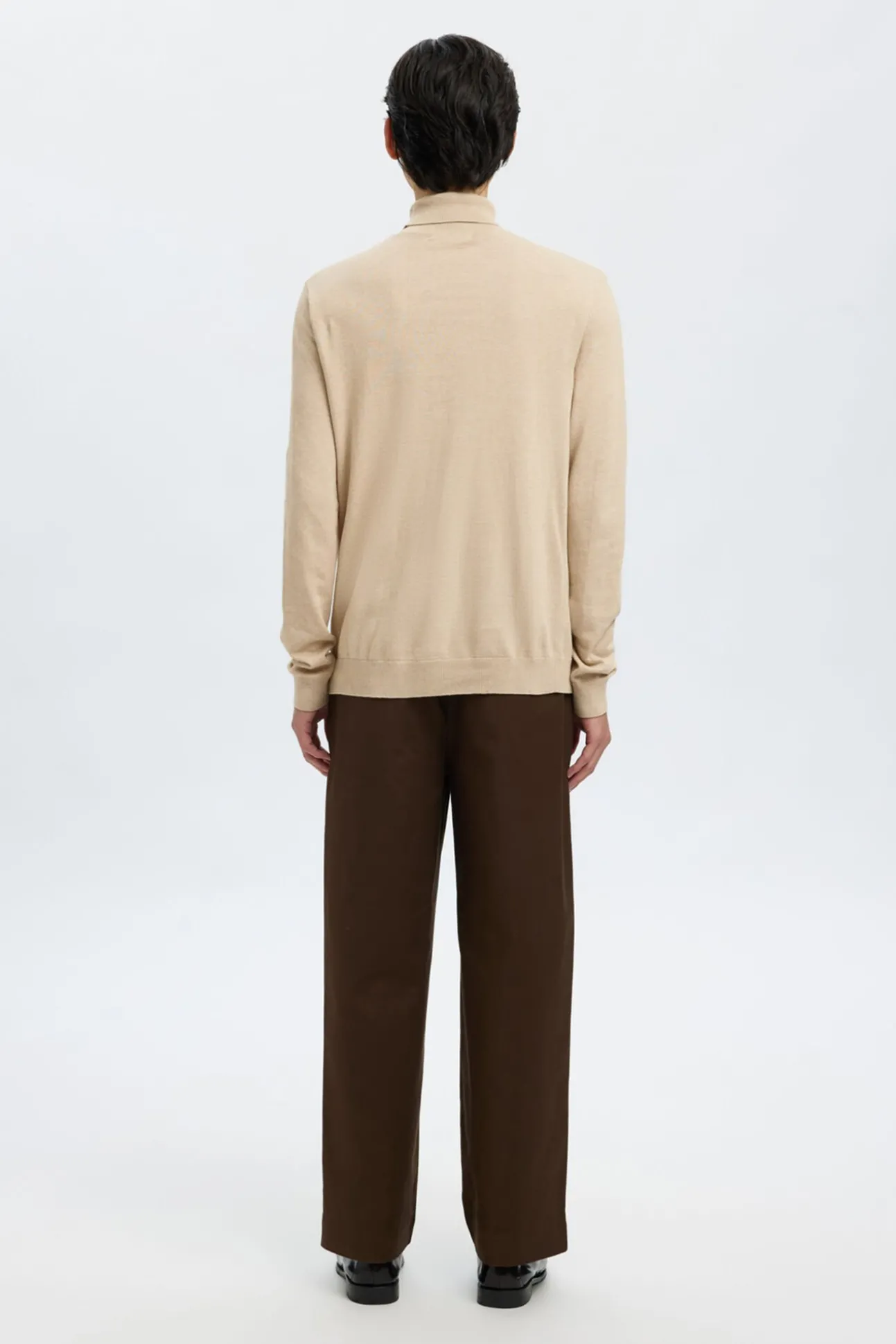 Jersey cuello alto algodón orgánico